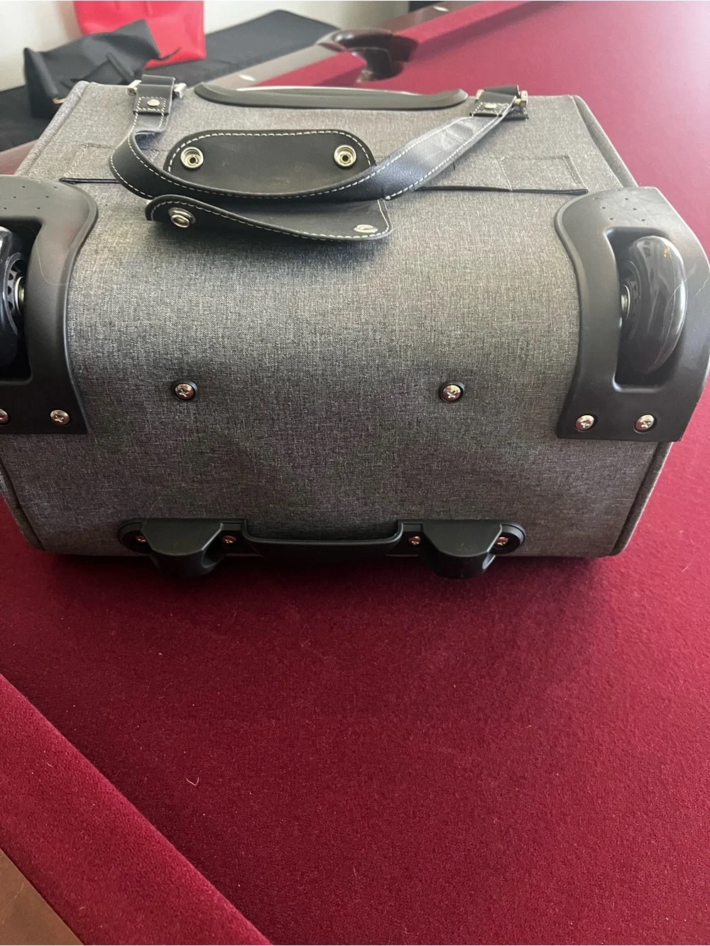 London Fog Gray Underseat Rolling Carry-On Luggage Bag  NEW